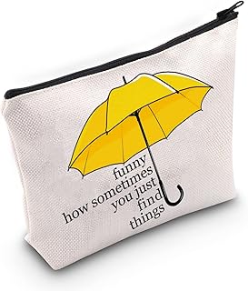LEVLO Met Your Mom TV Show Cosmetic Make Up Bag TV Show Quote Gift Funny How Sometimes You Just Find Things Makeup Zipper Pouch Bag For Friend Family, Funny How Sometimes