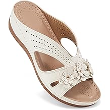 Sandals for Women Wedge Shoes: Slip On Dressy Summer Comfortable Slides Sandals 2026 Casual Memory Foam Platform Shoes