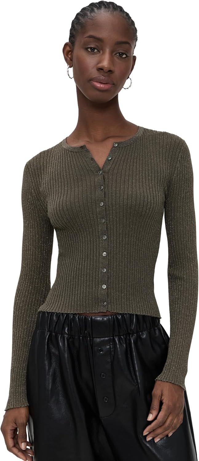 Leset Women's Blake Rib Crew Cardigan