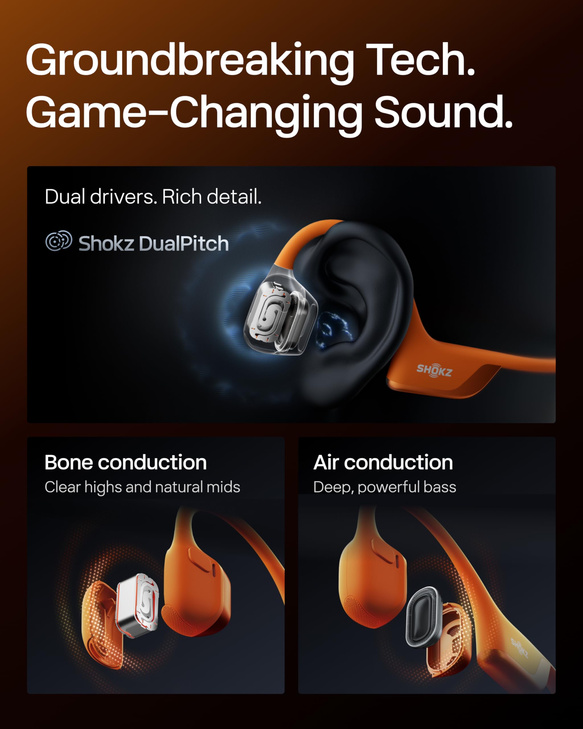 Amazon.com: SHOKZ OpenRun Pro 2 Bone Conduction Bluetooth Sport