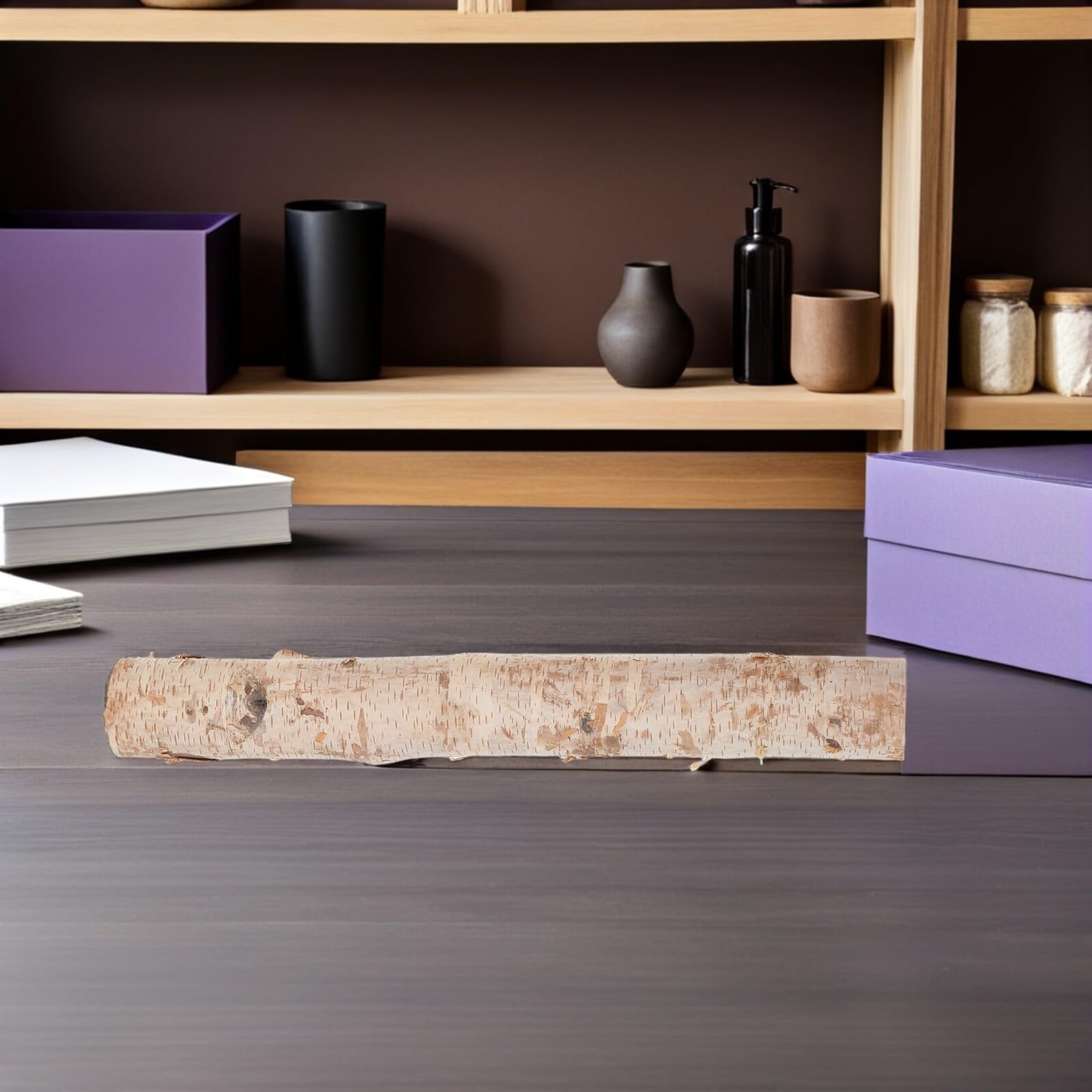 Gatuida 2 Pezzi Tronchetti di Legno di Betulla Naturale Robusti e Decorativi per Decorazioni Natalizie e Artigianato, per Ufficio e Ambienti Rustici