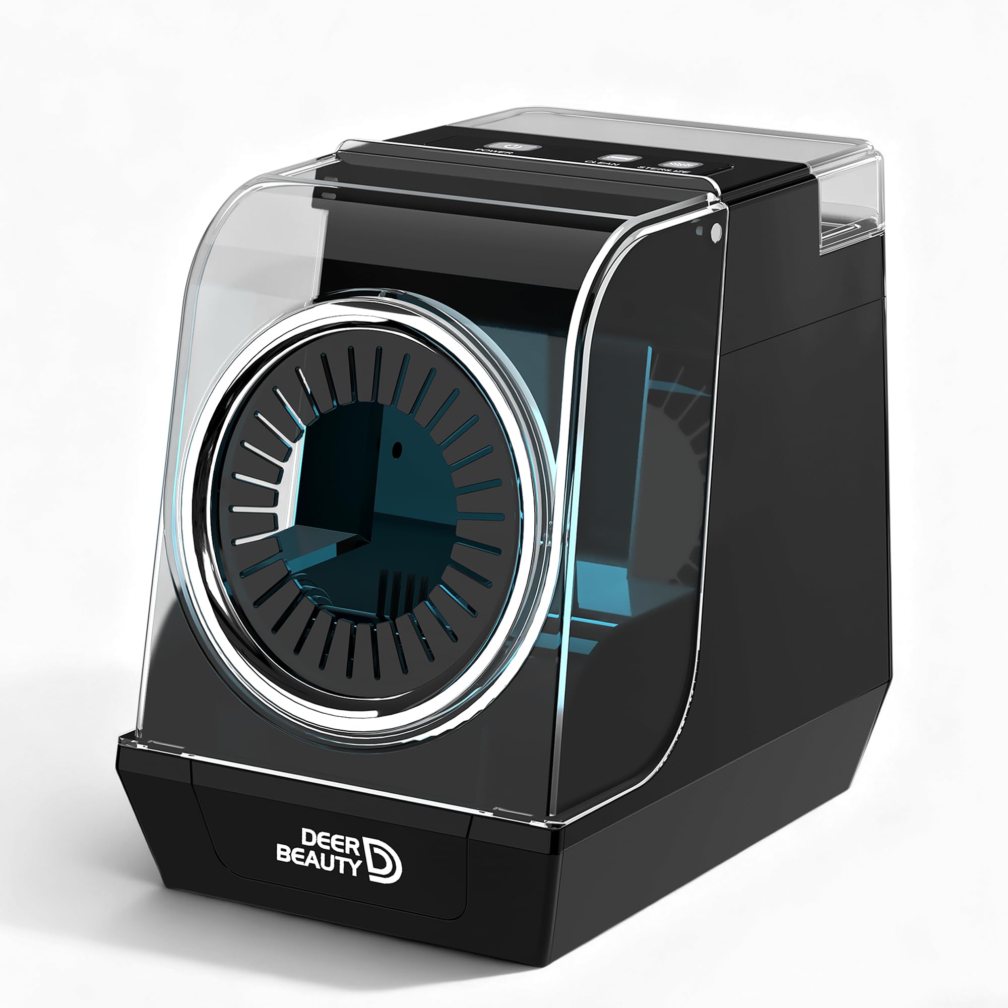 Limpiador automático de cepillo de pelo, con sensor infrarrojo y niebla ultrasónica, limpieza profunda de 15 segundos para pala, redondo, cepillos de ventilación, máquina profesional de