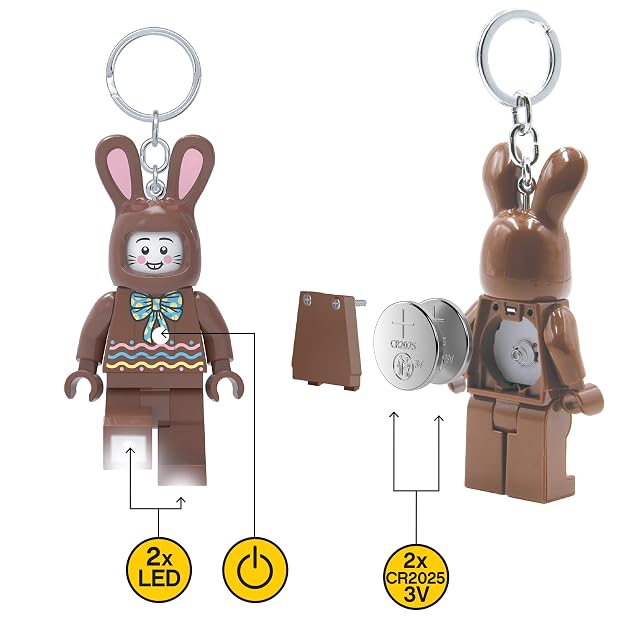 Foto 5 de 8 de Llavero Lego Icónico Conejo de Chocolate Juguetes de Regalo para niños - Figura de 76 mm de Altura (KE180)