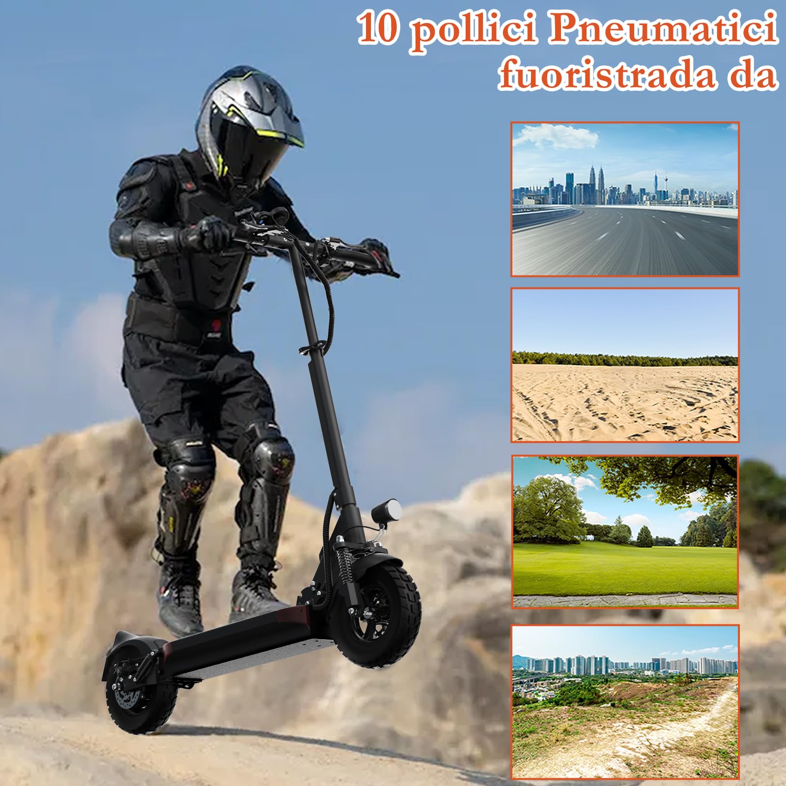 Monopattino Elettrico, autonomia 60-90 km, 48/60V 13/18Ah, portata 150 kg, doppio ammortizzatore, freni a disco anteriori e posteriori, monopattino elettrico pieghevole per adulti