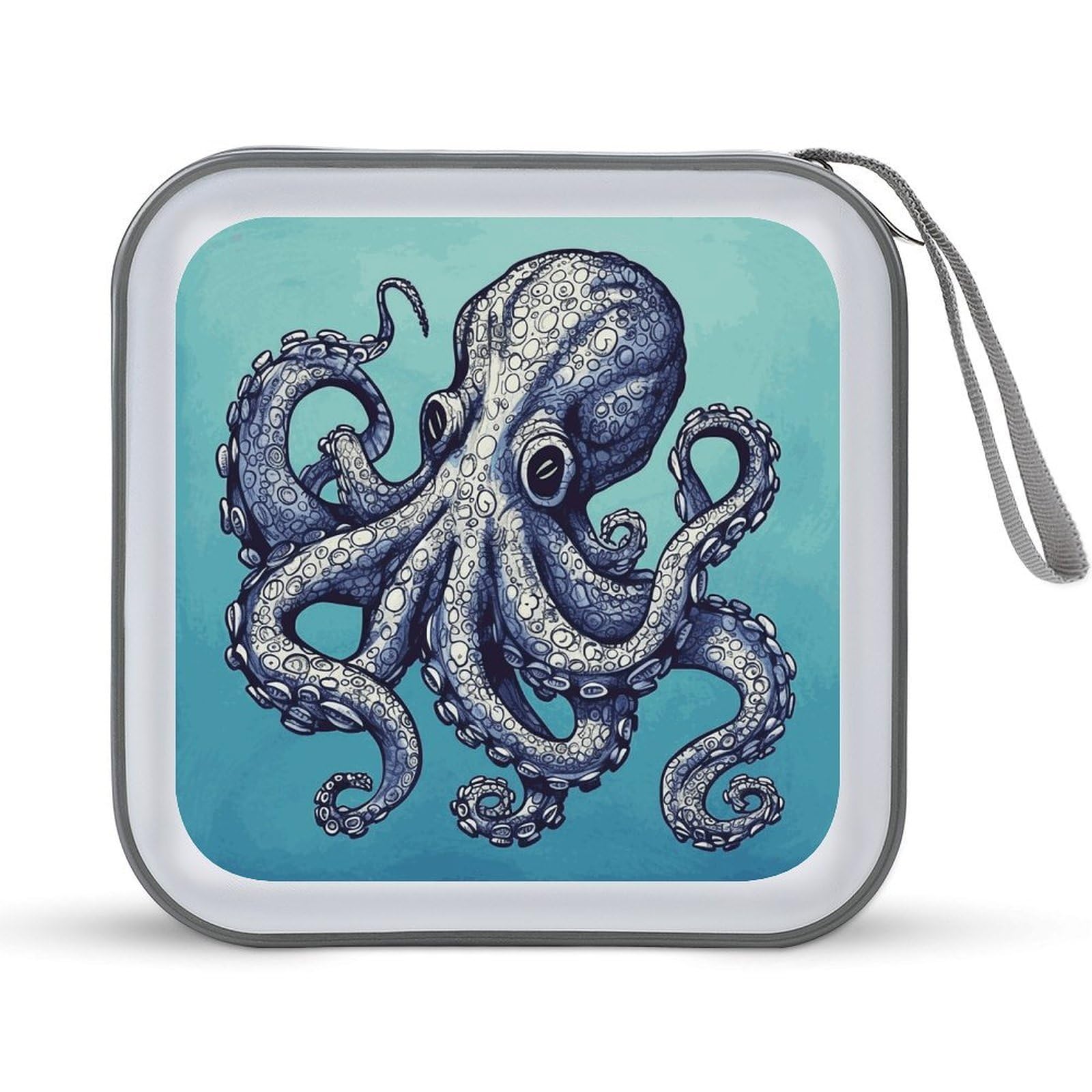 VstaDank Octopus Design DVD Case 40 Capacity Protective Storage Organizer Binder Booklet Album Portable Disc Wallet Car CD Disk Holder Hard Plastic CD Cases CD DVD Case Holder