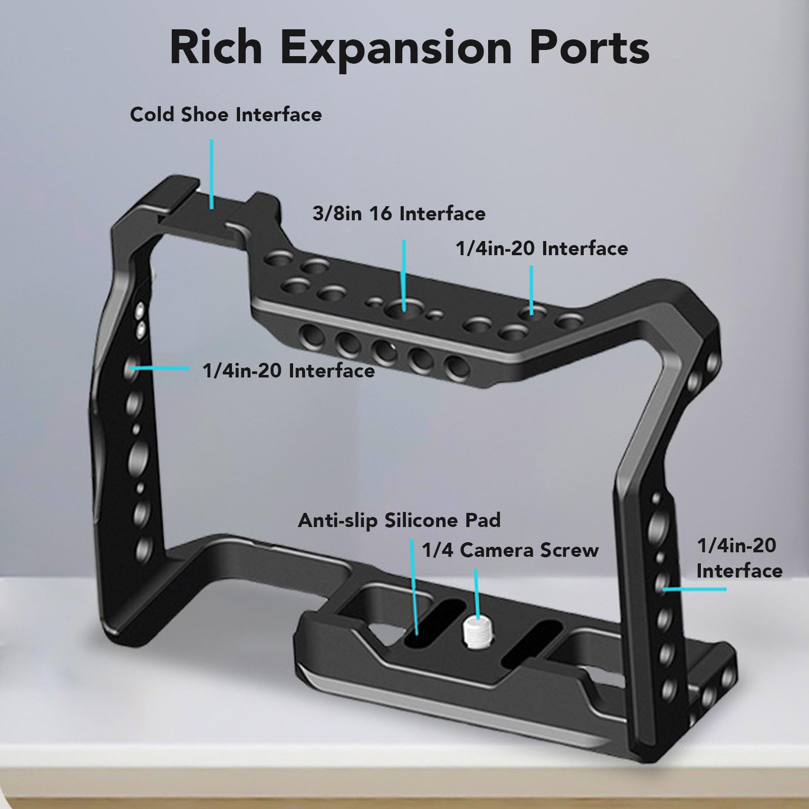 Aluminum Camera Cage for A7R3,A7M3,A9,Rig Stability