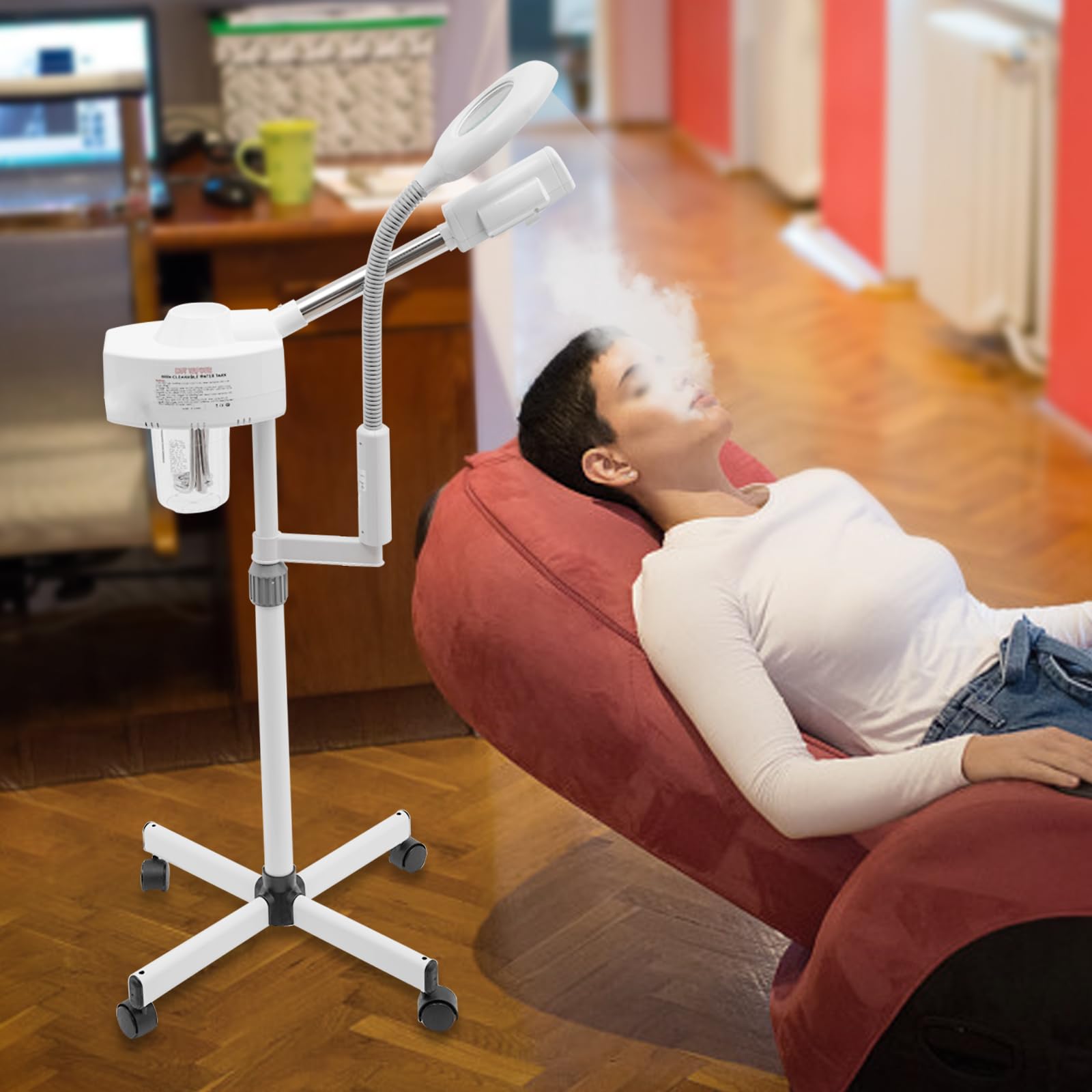 Lampada a vapore, 2 in 1, per sauna facciale, a vapore, per spa e salone di bellezza