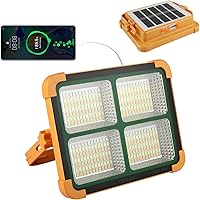 Vista 1 de Solar Portable Rechargeable Work Light,16500mAh 120W Magnetic Flood Battery Work Light 10000LM Outedoor LED Camping Lights IP66 Waterproof for Job