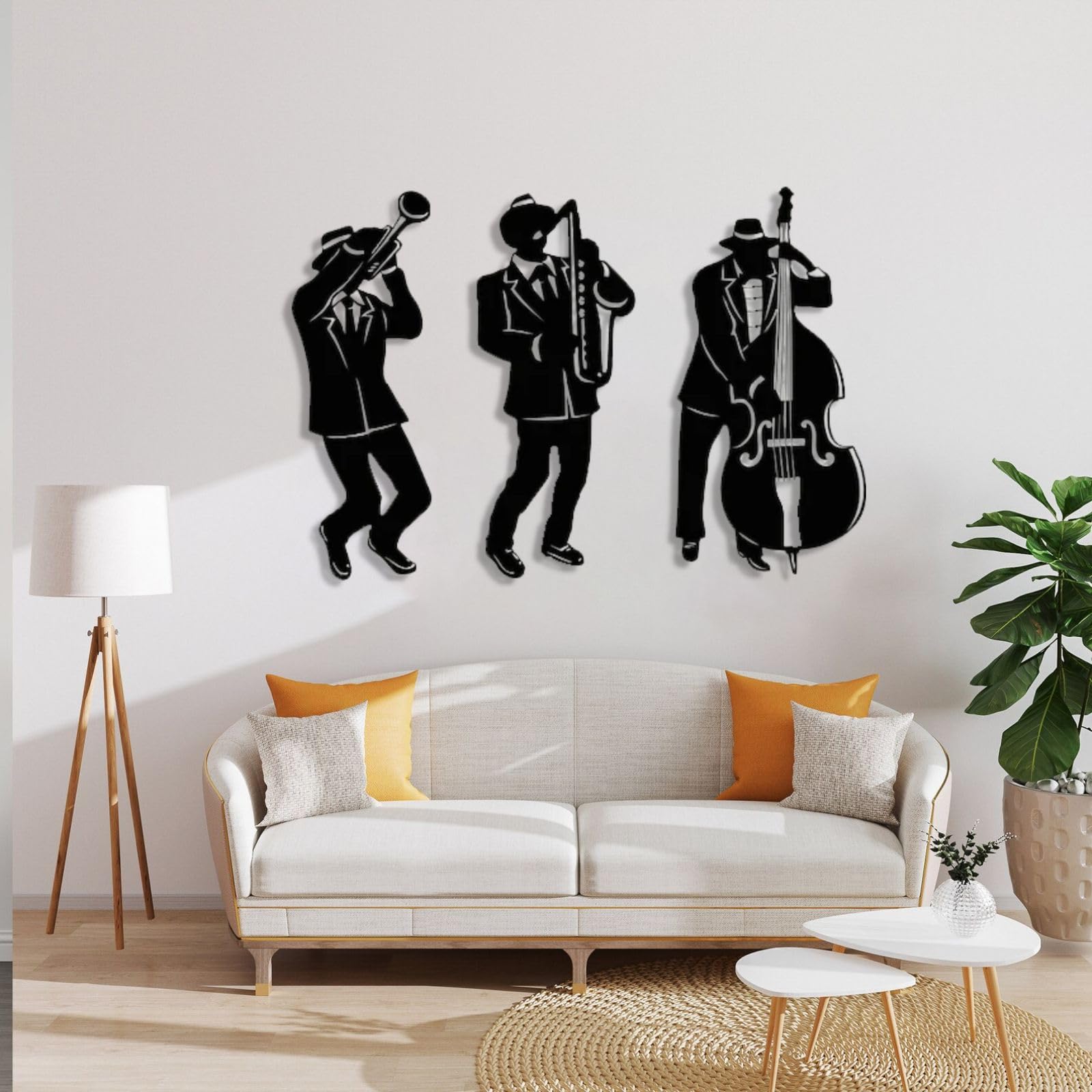 Arte da parete in metallo, decorazione musicale, sassofono, violoncello, tromba, strumenti jazz, regalo per gli amanti della musica