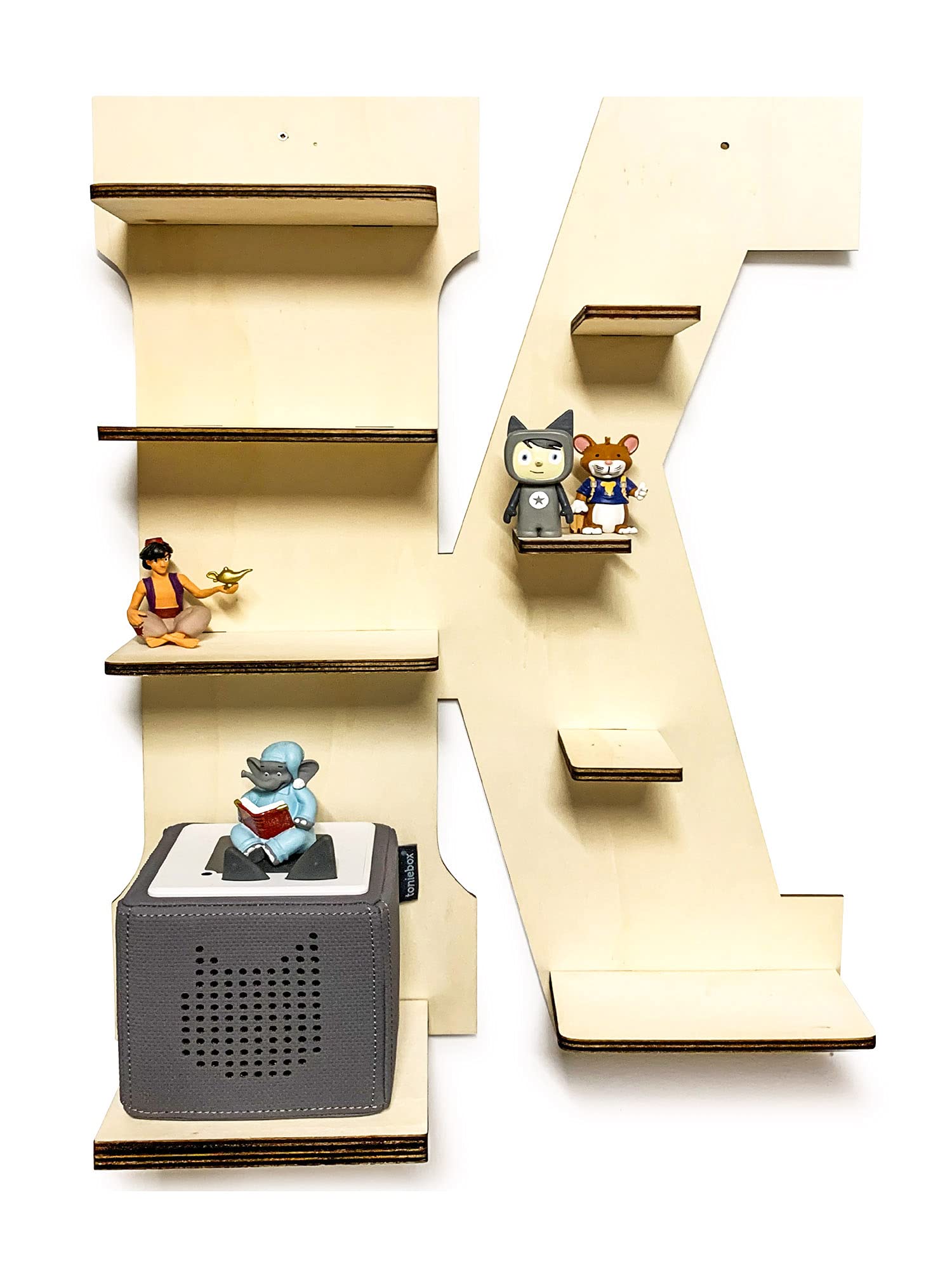 Letra A-Z para la caja de música, apta para caja de música, para niños, habitación de bebé, para pintar con nombre personalizado, regalo de cumpleaños para Pascua o Navidad (letra K)