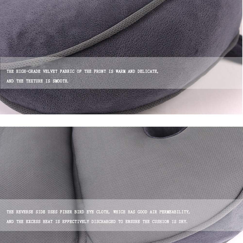 AIZYR Cuscino di Seduta Ortopedico, Cuscino di Supporto in Memory Foam per Sciatica - per La Riduzione della Pressione, Adatto per Seggiolino Auto, Casa/Dolore al Coccige E All'anca,Marina Militare