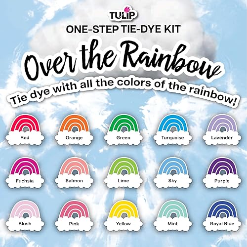 Miniatura 6 de Tulip Kit de teñido anudado sobre el arco iris de un solo paso, actividad de fiesta grande, regalo de arte y manualidades, colores vibrantes, tinte
