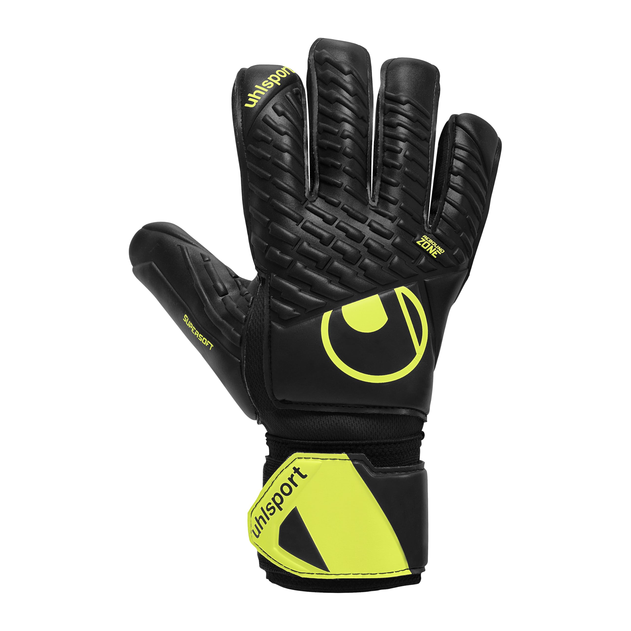 uhlsport FM Supersoft HN Flex Frame rękawice bramkarskie – rękawice bramkarskie z super miękkim uchwytem, półujemny krój i stabilność palców