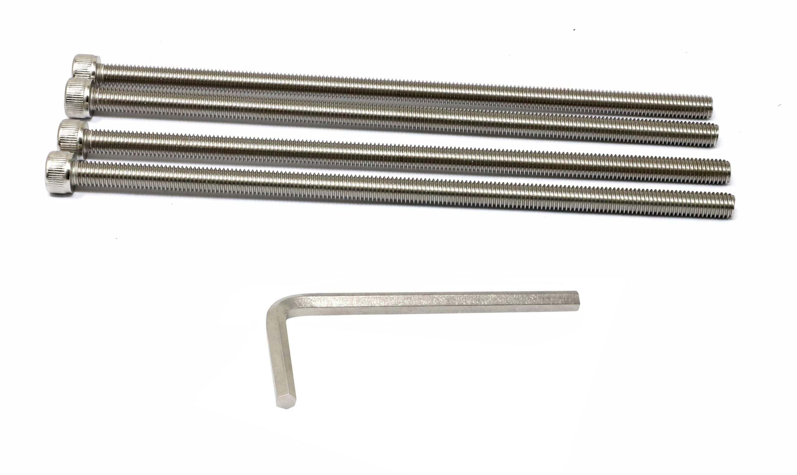 iexcell 4 Pcs M8 x 200mm Thread Pitch 1.25 mm Stainless Steel 304 Hex Socket Head Cap Screws Bolts Kit