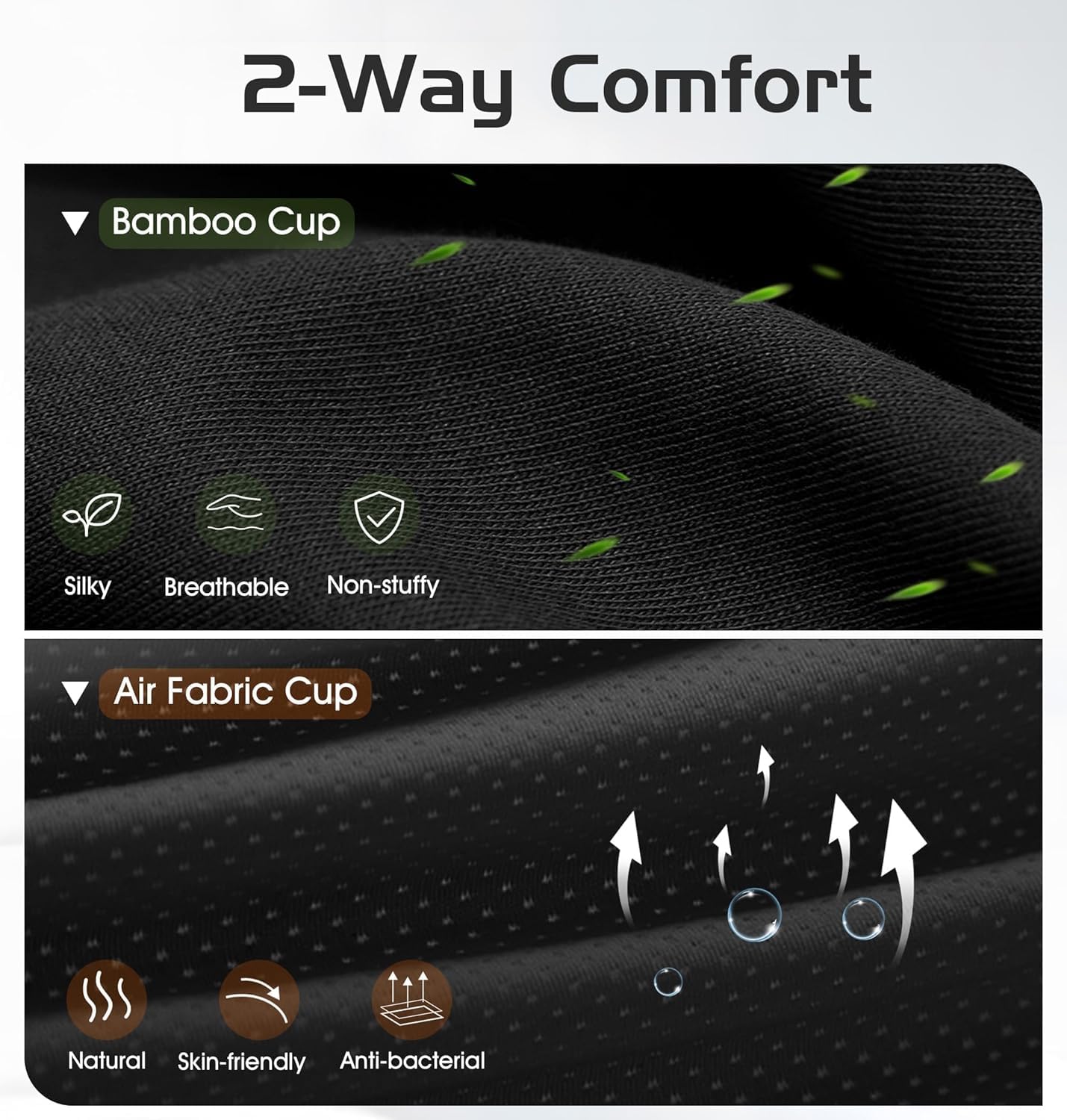 Mascherina per dormire Bluetooth con coppe 3D rimovibili, cuffie wireless in cotone di bambù, mascherina oscurante per gli occhi con timer, per chi dorme sul fianco, per viaggi e meditazione
