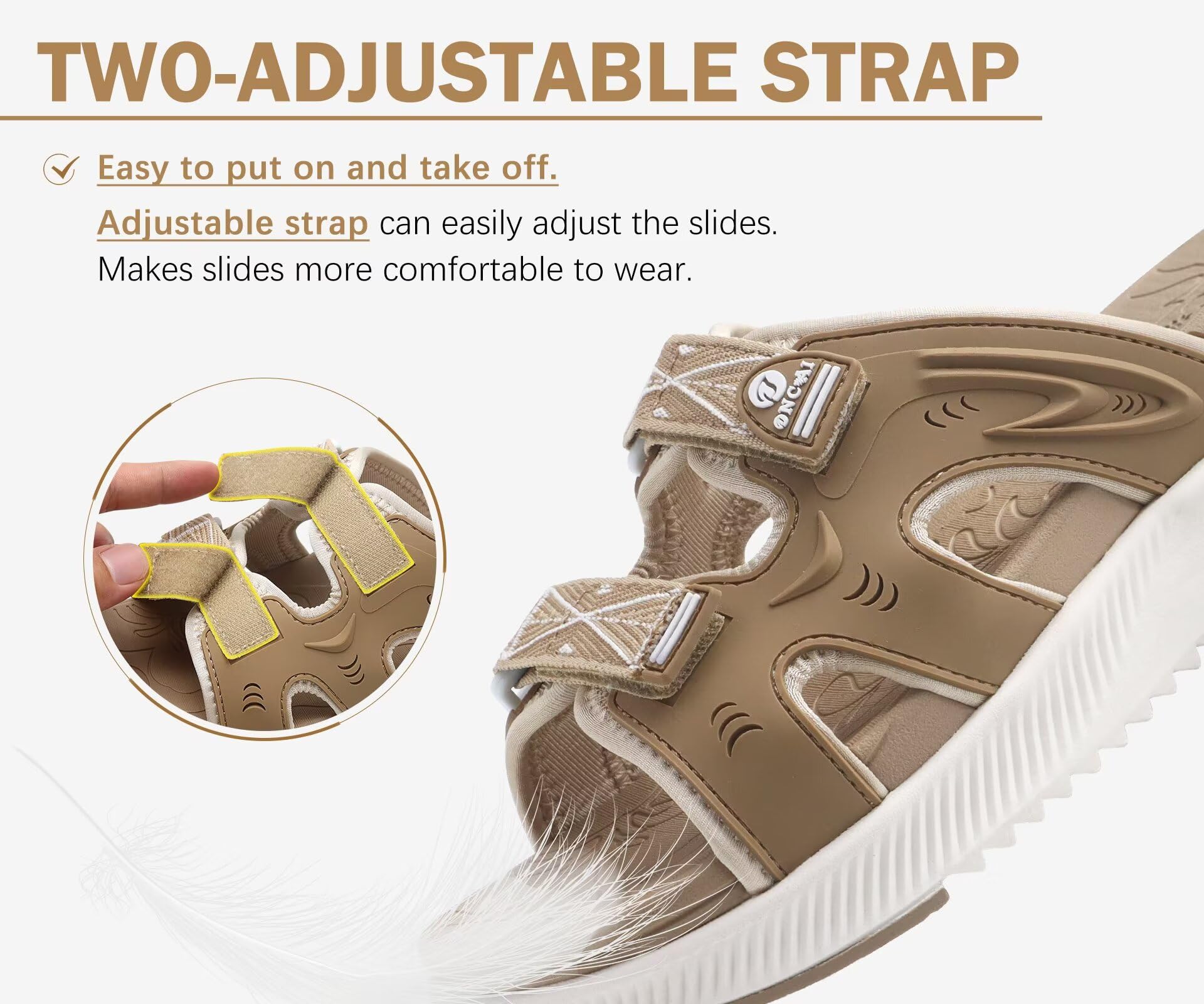 ONCAI Sandalias Ortopédicas para Mujer de recuperación para caminar Soportes de arco para fascitis plantar Amortiguación suave Verano ajustable Sandalias Talla 36-43