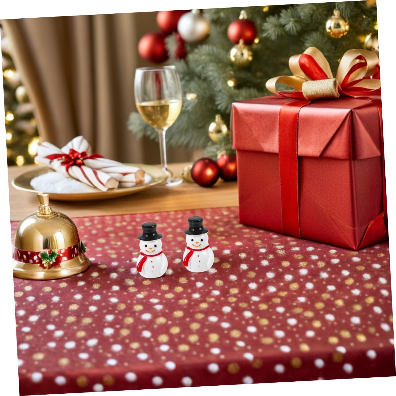 IMIKEYA 100pièces Lot de Figurines de Bonhommes de Neige Décorations Miniatures pour Noël Anniversaires et Intérieurs