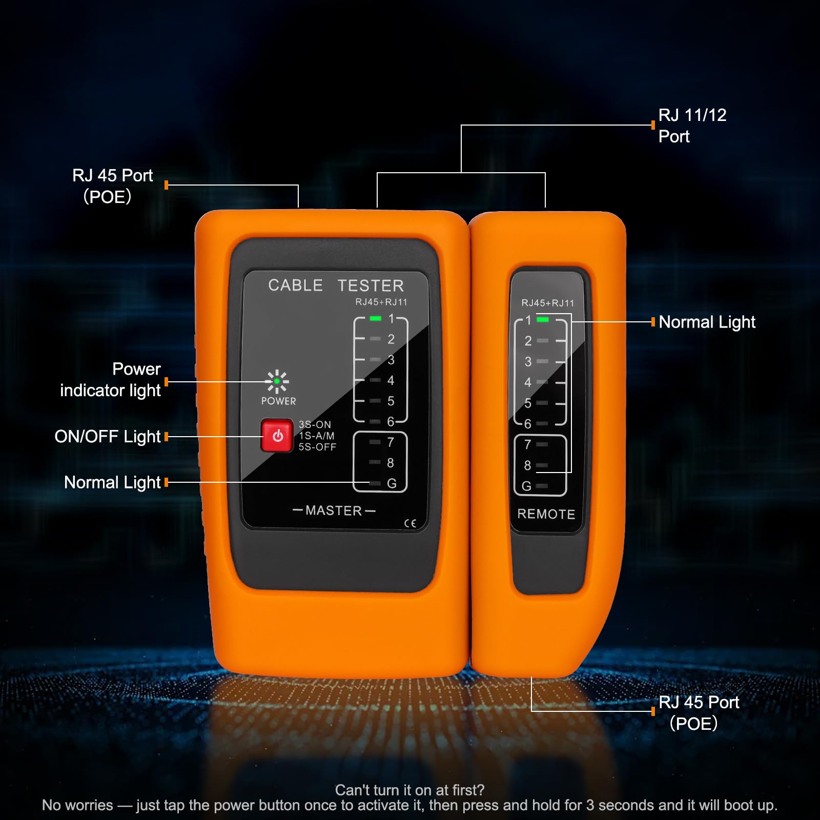 Brileine Network Cable Tester - POE Detection -2