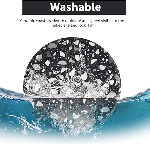 Miniatura 3 de Paquete de 4 posavasos de cerámica para mujeres y hombres, portavasos para automóvil, accesorios interiores, regalo creativo, antideslizante
