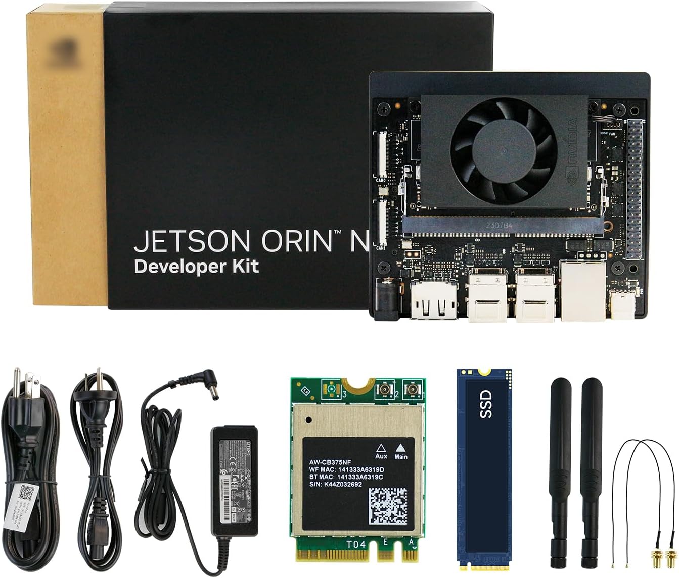 N-VIDIA Jetson Orin Nano 8GB RAM Super Board(Official) 67Tops Development Board Kit for Embedded and Edge Systems (8G Official-Developer Kit)
