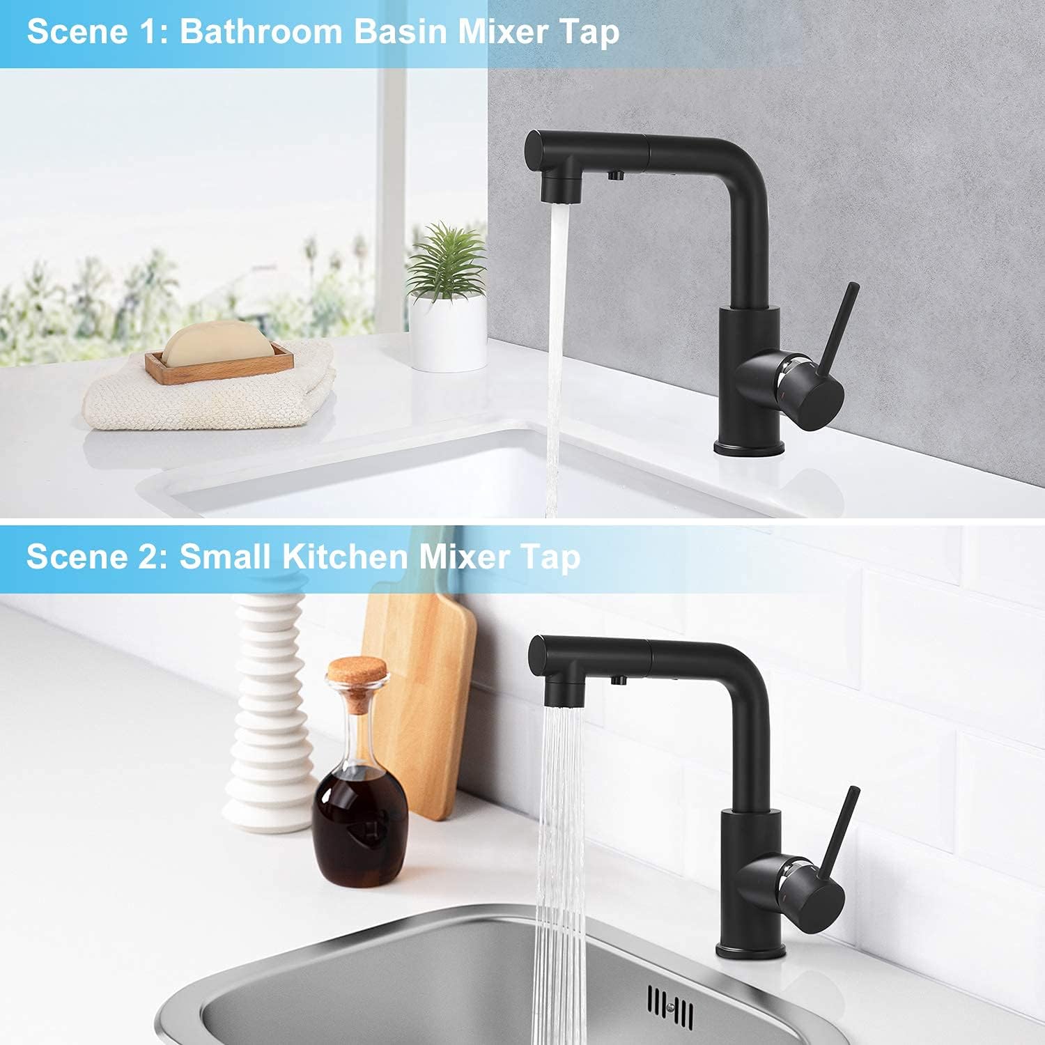Bеѕt Cуbеr Dеаlѕ 🔥 CREA Sink Faucet, Black Kitchen Faucets with Pull Down Sprayer, Bathroom Sink Faucets Mini Bar Prep Faucet with Magnetic Docking Single Handle 3 or 1 Hole Kitchen Utility Faucet Laundry Outdoor Tap Frее Shірріng 🛒 CREA Sink Faucet, Black Kitchen Faucets with Pull Down Sprayer, Bathroom Sink Faucets Mini Bar Prep Faucet with Magnetic Docking Single Handle 3 or 1 Hole Kitchen Utility Faucet Laundry Outdoor Tap