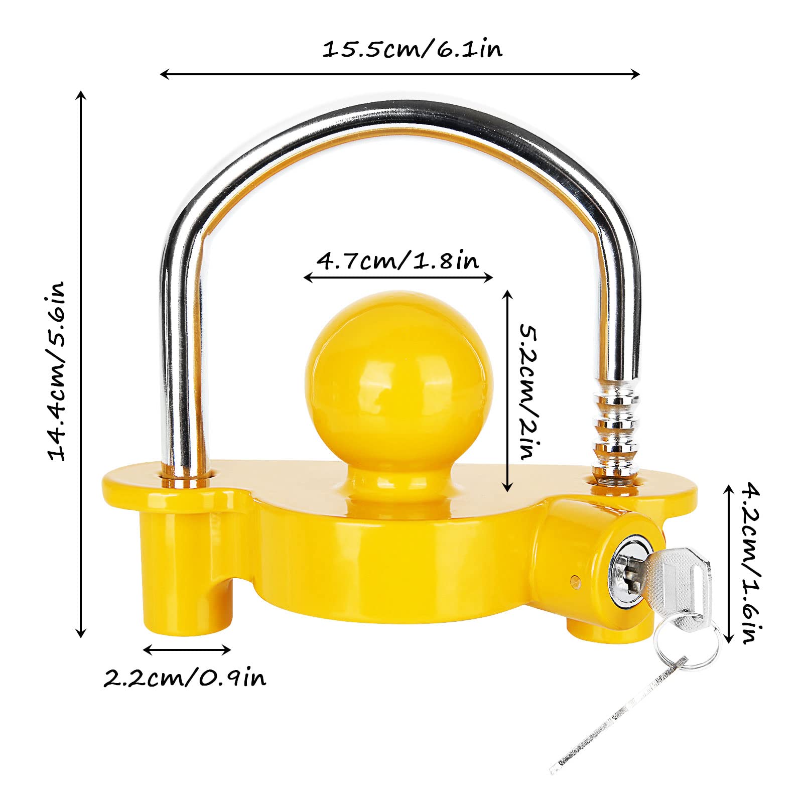 Antifurto Rimorchio Lucchetto Per Traino Caravan Universale Gancio A Sfera 2 Key 83124883 - Foto 6