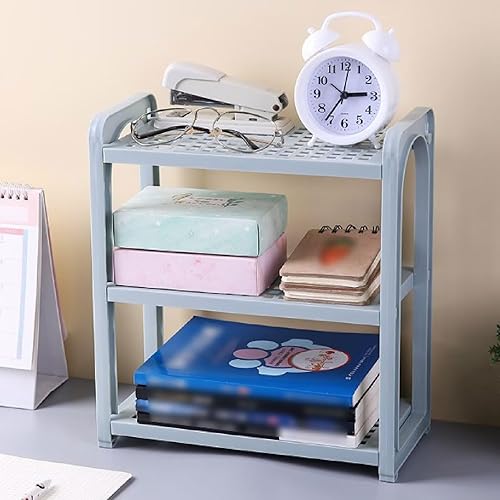 Miniatura 6 de Estante de plástico para encimera, organizador de ducha ajustable de 3 niveles, soporte de almacenamiento de cosméticos, estante de especias de