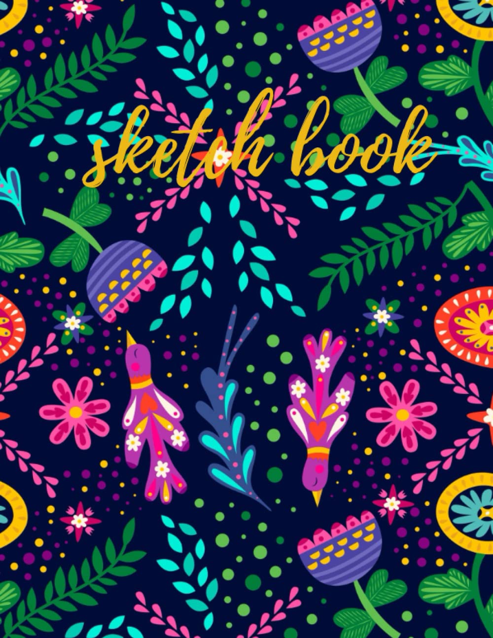 Independently published Nature Flower-A4 Sketch Book for Artists, Students & Kids Soft Cover Drawing Copy for Sketching, Colouring & Painting 120 Pages