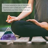 Vista 282 de Amazing Gemstone Amethyst Pyramid Crystal Healing Stones - 2" Great Pyramid Figurine of Natural Stone Pyramid for Meditation, Reiki, Chakra