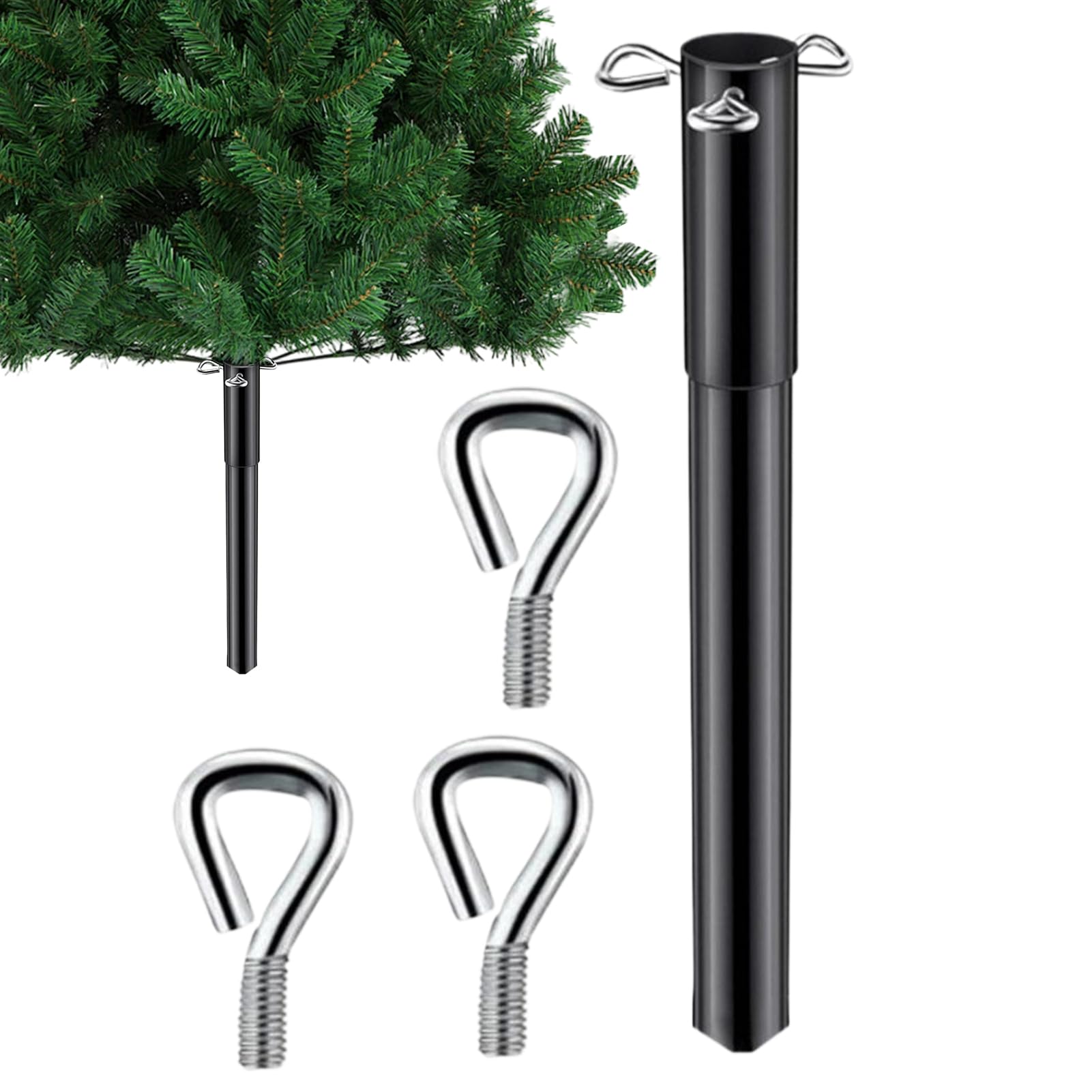 ¿Árbol bajo? Eleva tu árbol de Navidad con este extensor de hierro estable para jardín y festival.