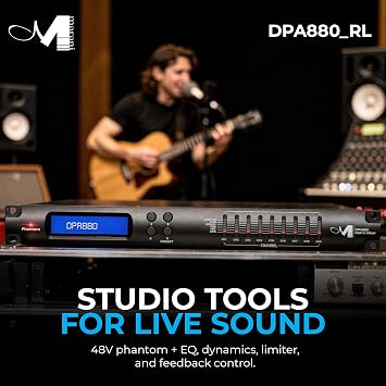 MARANI 8x8 Matrix Switch DSP System, Audio Matrix with USB/RS485 Control, Phantom Power, 6 Presets, LCD Display, Feedback Eliminator, 5-Band EQ, 48V Mic Inputs, 8 Inputs & Outputs