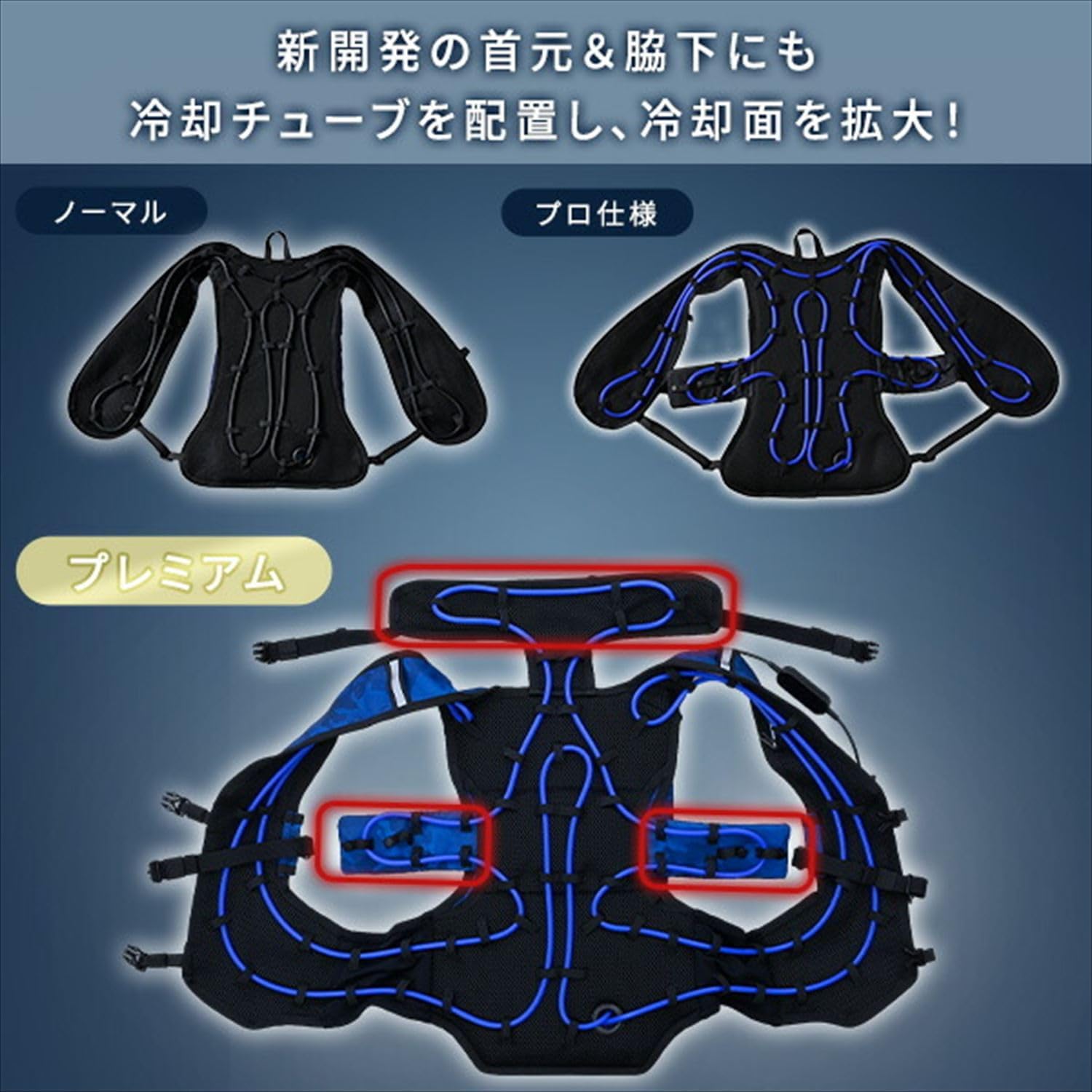 山善　水冷服 ベスト DIRECTCOOL るダイレクトクール 山善（YAMAZEN） 水冷服 5000mAhバッテリー付き 水冷ベスト 2026年