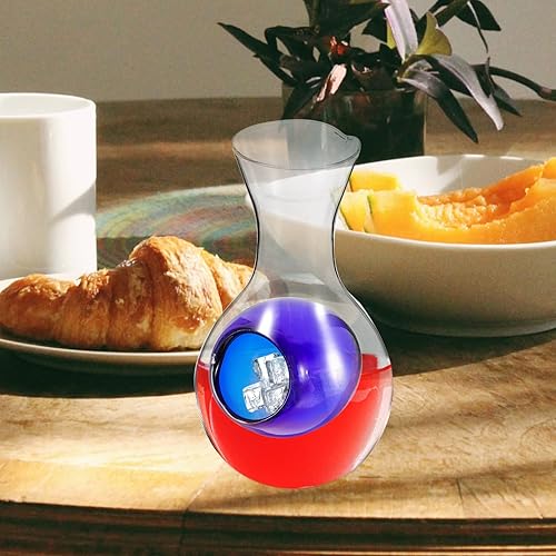 Miniatura 3 de Flautas - Decantador de vidrio japonés para sake frío, botella de vino con bolsillo para hielo, sake frío, servidor refrigerado, jarras para verter