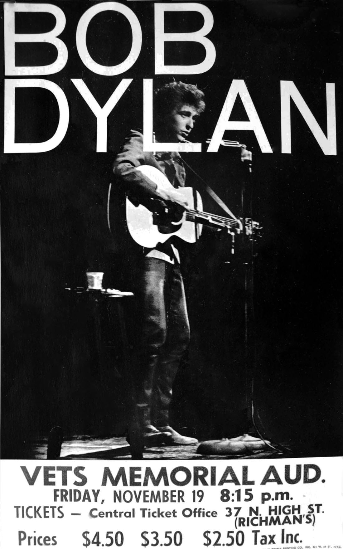 Tallenge - Retro Vintage Music Concert Poster-Bob Dylan Vets