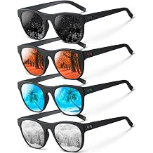 4 Pack Polarized Sunglasses for Men and Women,UV Protection Mens Sun Glasses for Fishing Running Cycling Driving