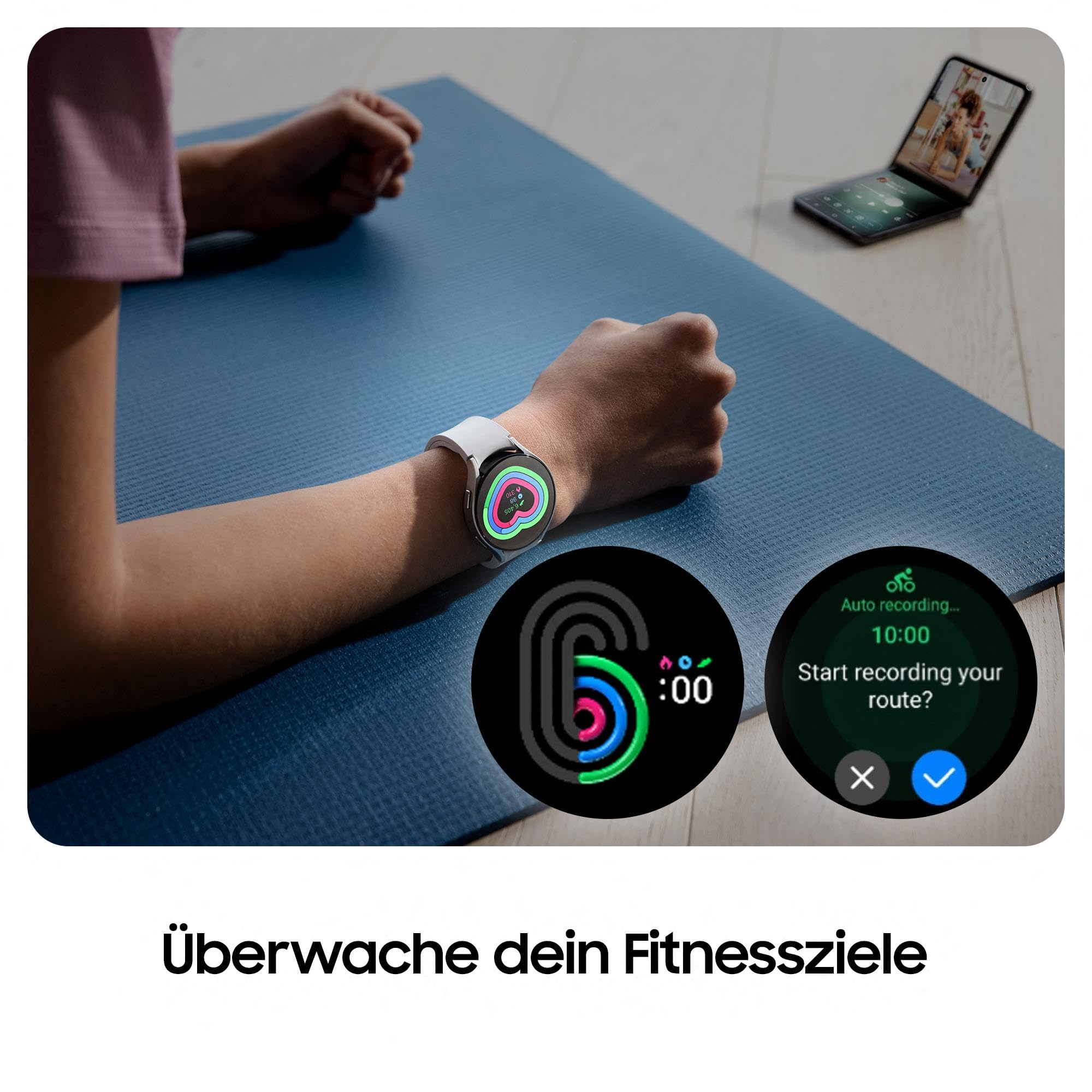 Samsung Galaxy Watch6 Smartwatch, Gesundheitsfunktionen, Fitness Tracker, LTE Smartwatch, 40 mm, Graphit, Inkl. 36 Monate Herstellergarantie [Exklusiv bei Amazon]