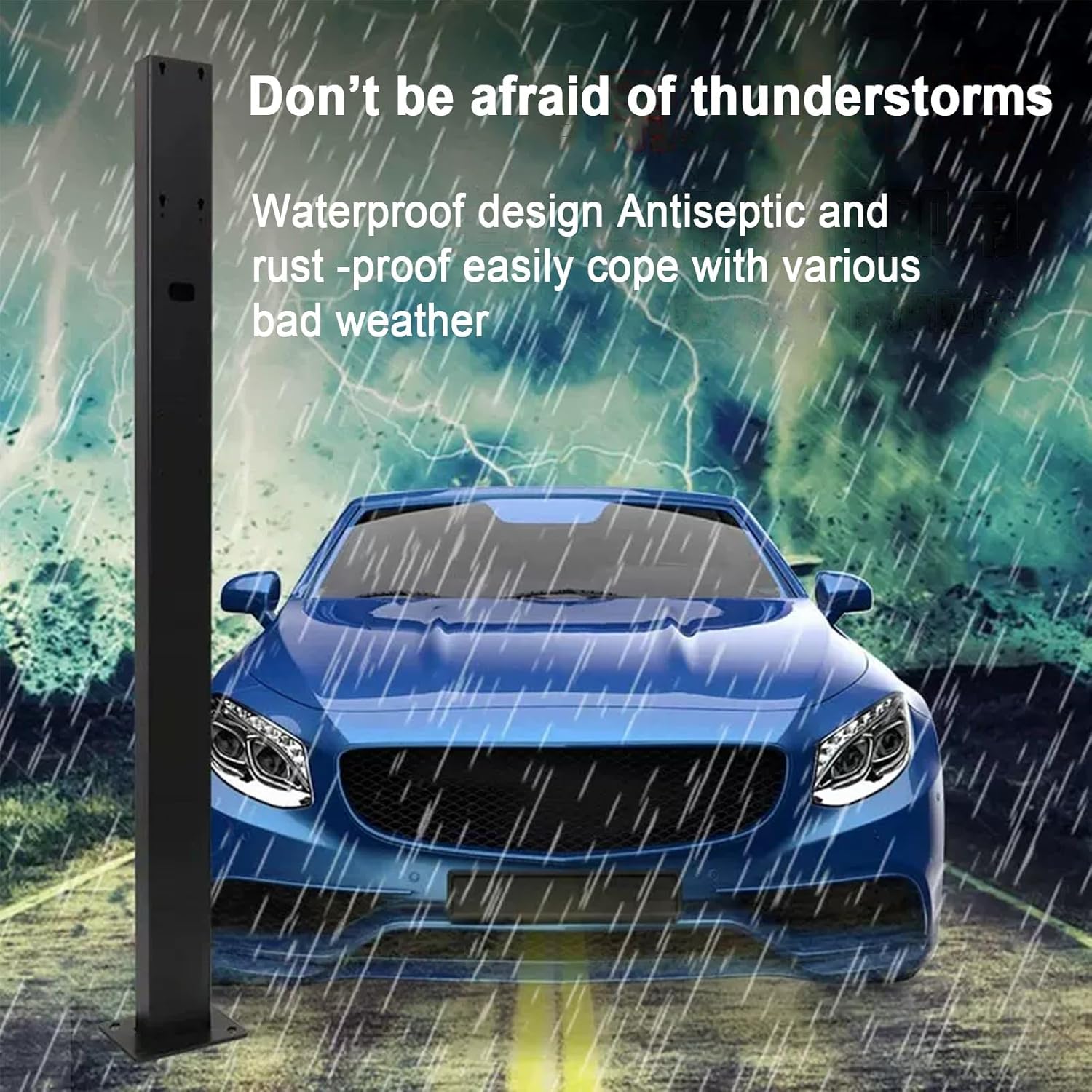 EV Charger Pedestal Outdoor Electric Vehicle Stand Freestanding Charging Station Stand,EV Charger Pedestal Stand - Durable Electric Vehicle Charging Station Support Pole, Corrosion Resistant