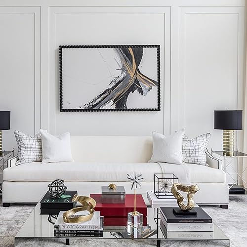 Miniatura 6 de Moldura de pared negra para despegar y pegar, tira flexible para marco de espejo, borde de pared 3D, gabinete, marco de fotos y decoración del hogar