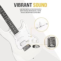 Vista 5 de Kit de guitarra eléctrica Soulmate para principiantes, 39" con pastillas HSS, amplificador de 15W, cejilla, correa, cuerdas, cable, púas, bolsa