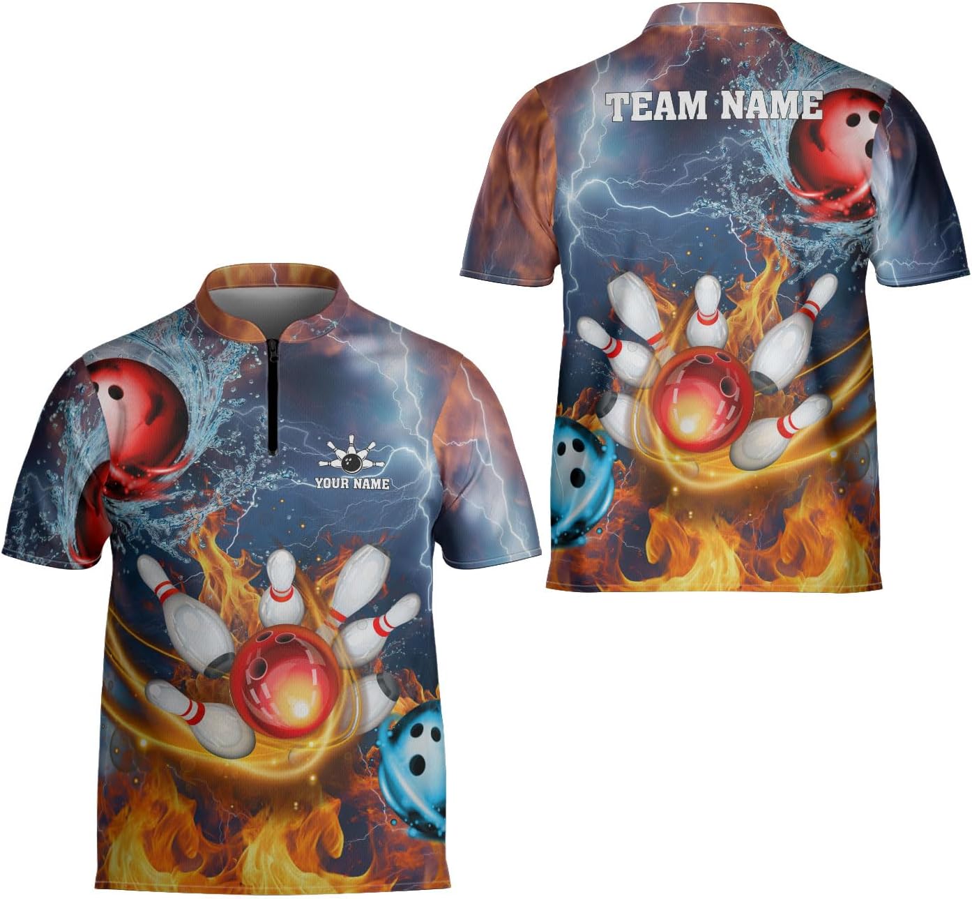 Ligthuy Personalized Name Bowling Jersey 3D, Custom Bowling Shirts for Team, Bowling Shirt Unisex for Men & Women4