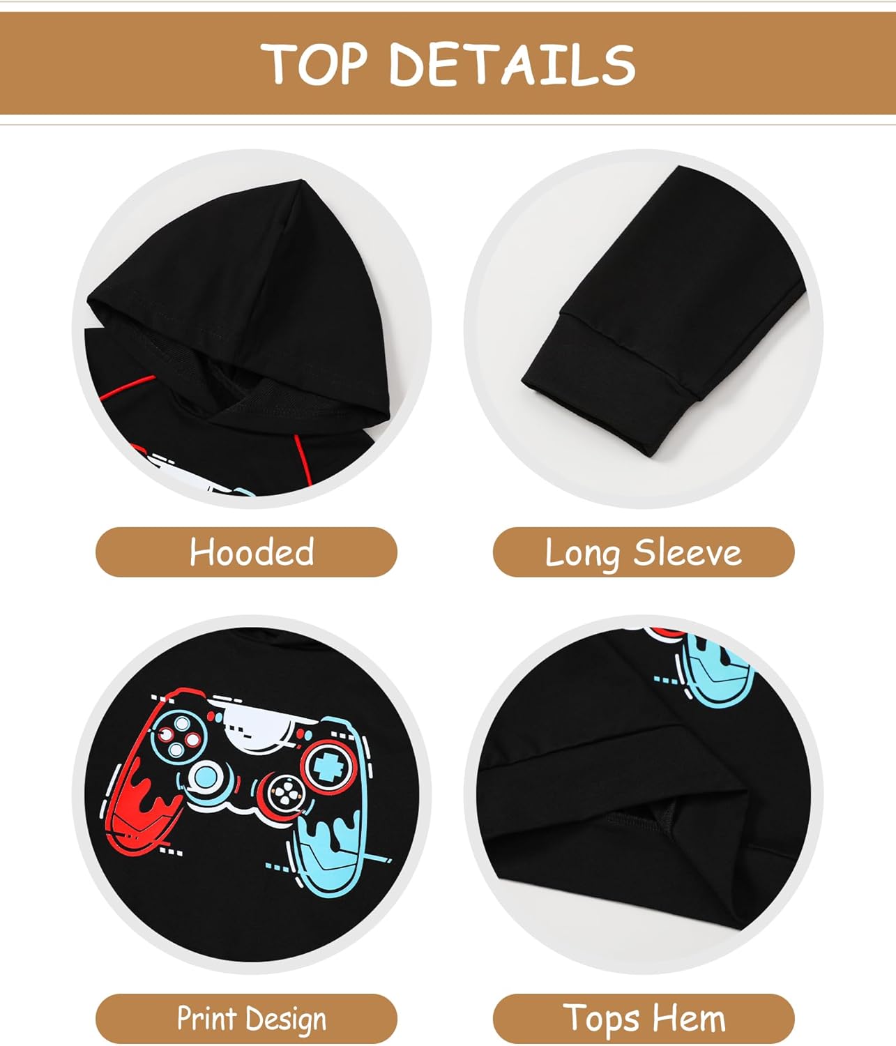 Coco&RARA Toddler Boy Clothes Outfits Long Sleeve Hoodie Sweatshirt Pants Set 2PCS Baby Boys Fall Winter Sweatsuit 1-5T - Image 2