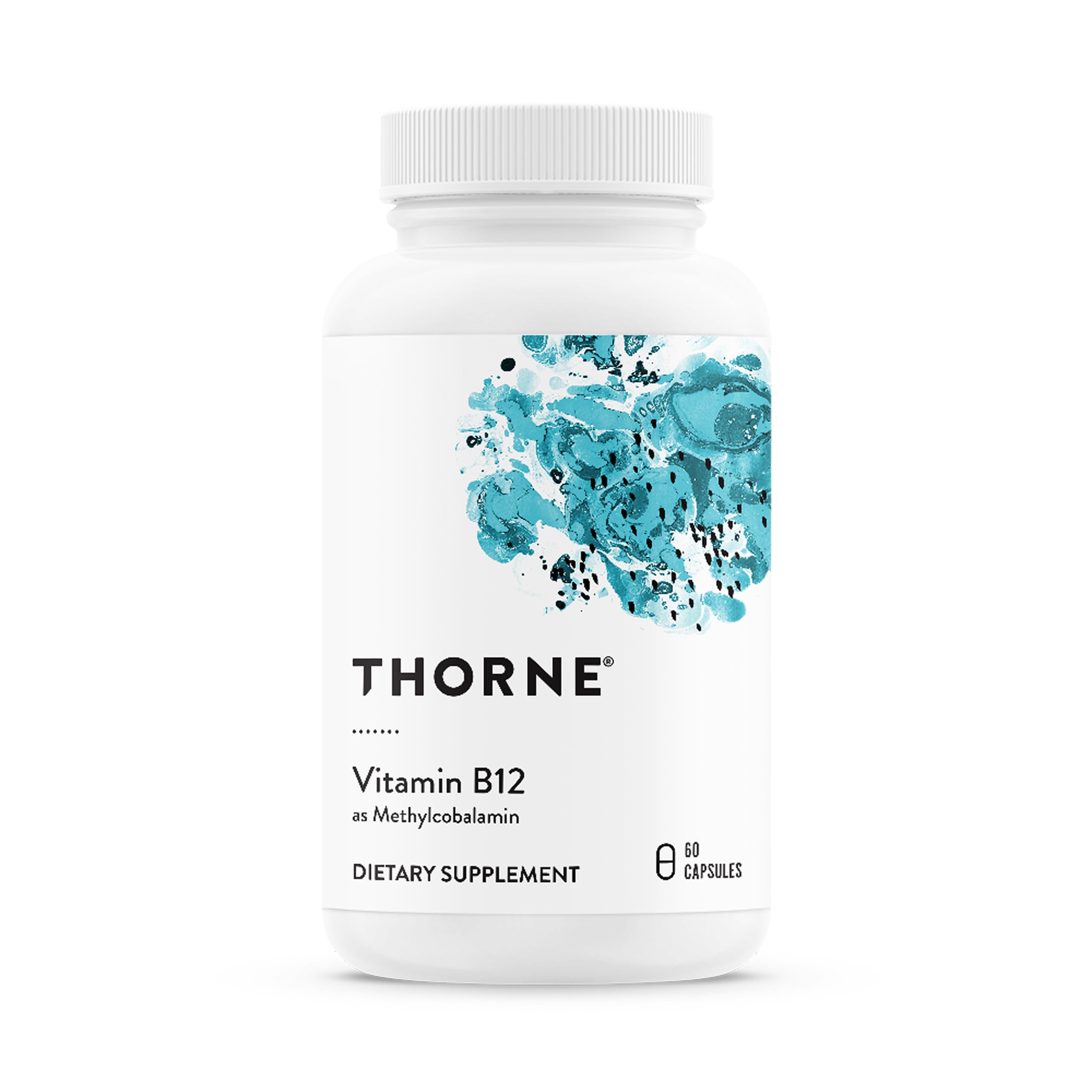 THORNEVitamin B12 - as Methylcobalamin - Supports Heart and Nerve Health, Blood Cell Function, Healthy Sleep, and Methylation - Gluten-Free, Soy-Free, Dairy-Free - 60 Capsules