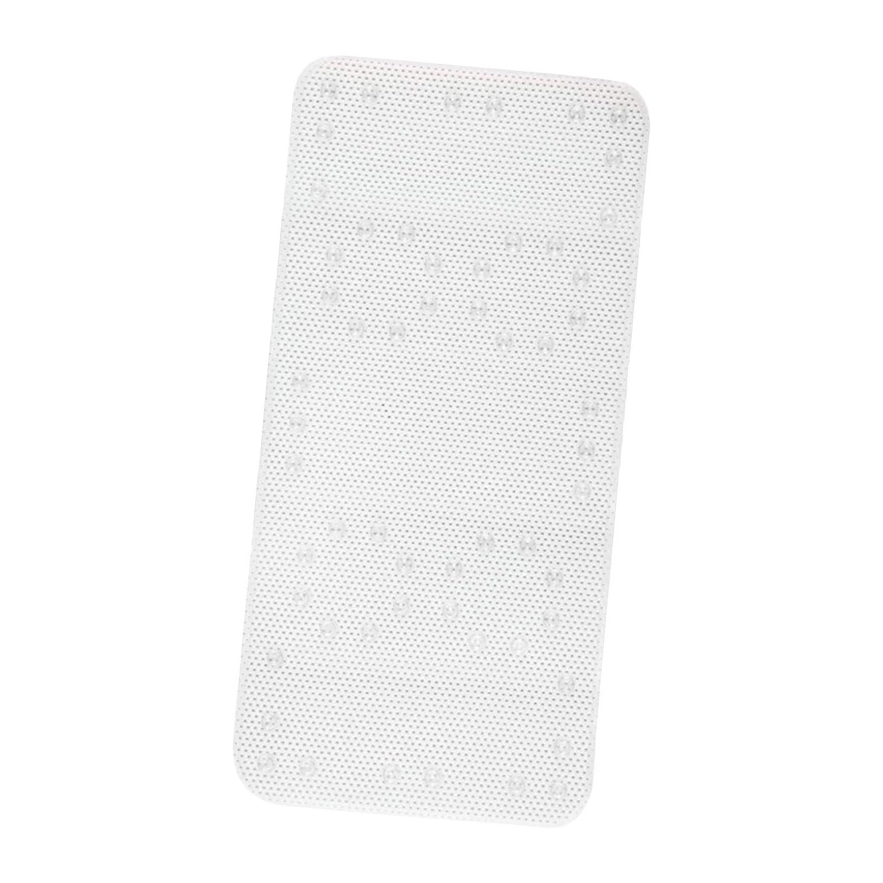 Alfombrilla de bañera antideslizante de PVC alfombra para baño blanco lavable cómoda