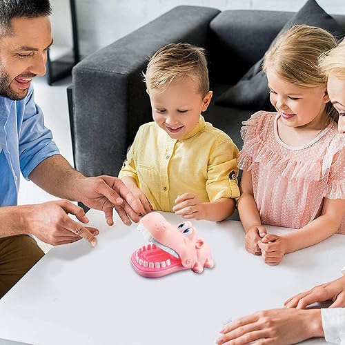 Miniatura 4 de Juego de morder los dedos, juguete de dedo de hipopótamo, juego interactivo de reacción de mano para niños, juegos divertidos de dientes para