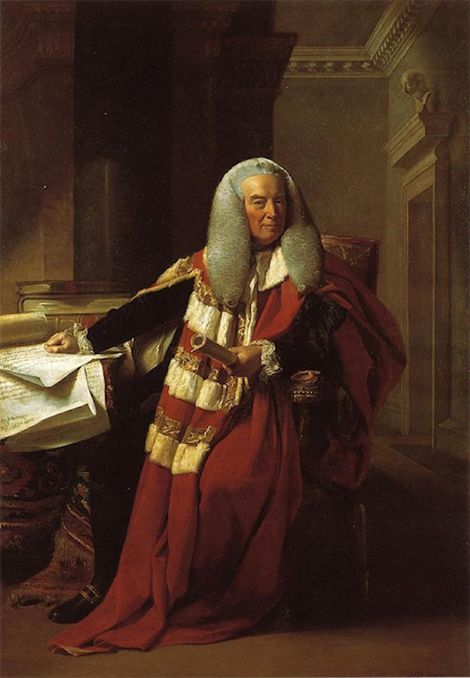 POSTERIIk Vintage Art Print Images Pictures Print William Murray St Earl of Mansfield John Singleton Copley Modern Colour Posters for Office Home Decor 60x90cm