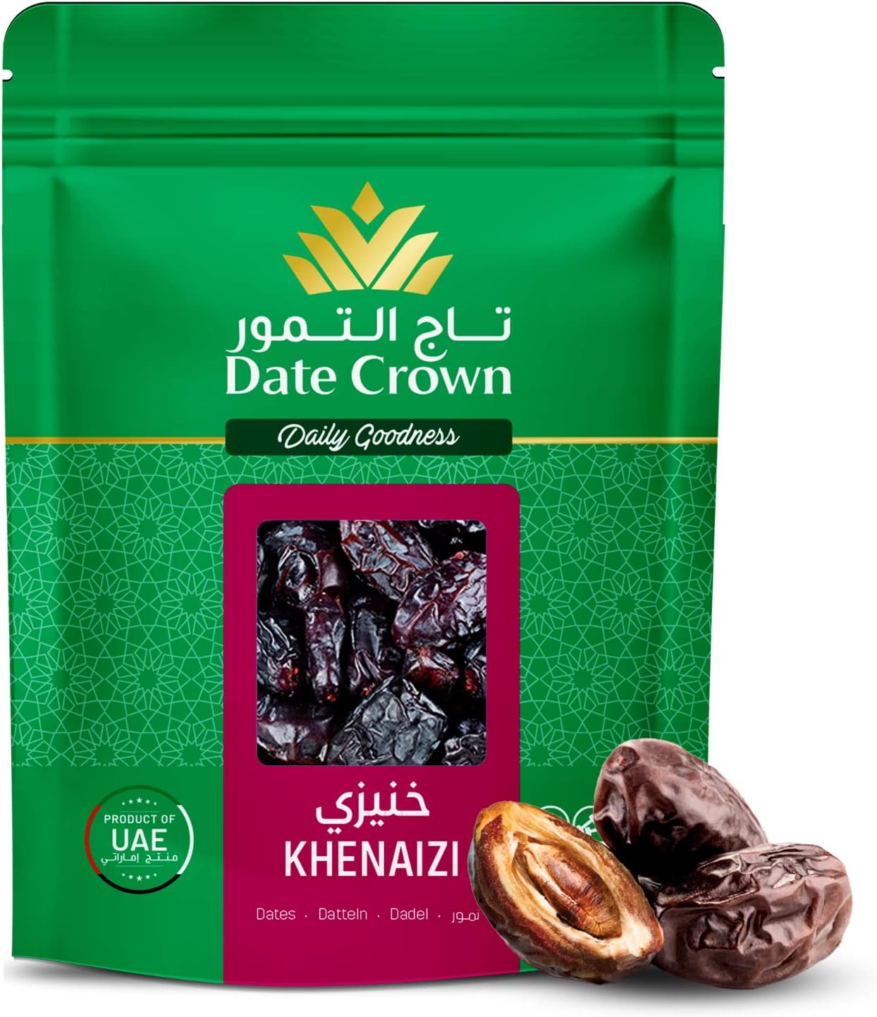 Date Crown Khenaizi Dates (No Additive / No Sugar / Non-genetically Modified / Dried Fruits)