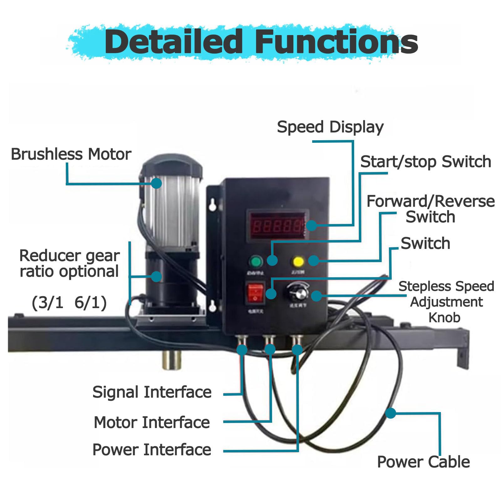 Mezclador de pintura eléctrico con soporte y hélice plegable, agitador de pintura resistente para una mezcla eficiente