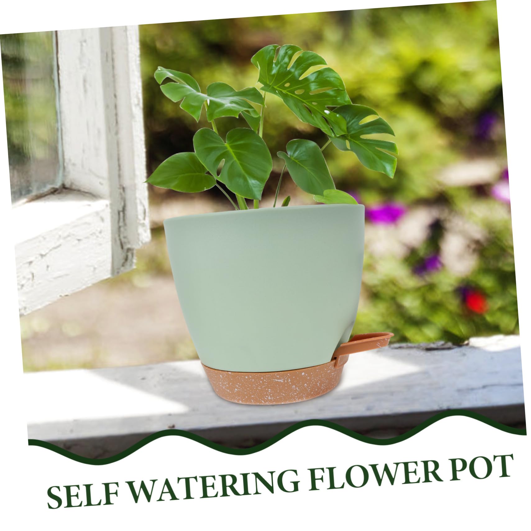 UKCOCO Pot de Fleurs à Arrosage Automatique 3 Pièces en Plastique
