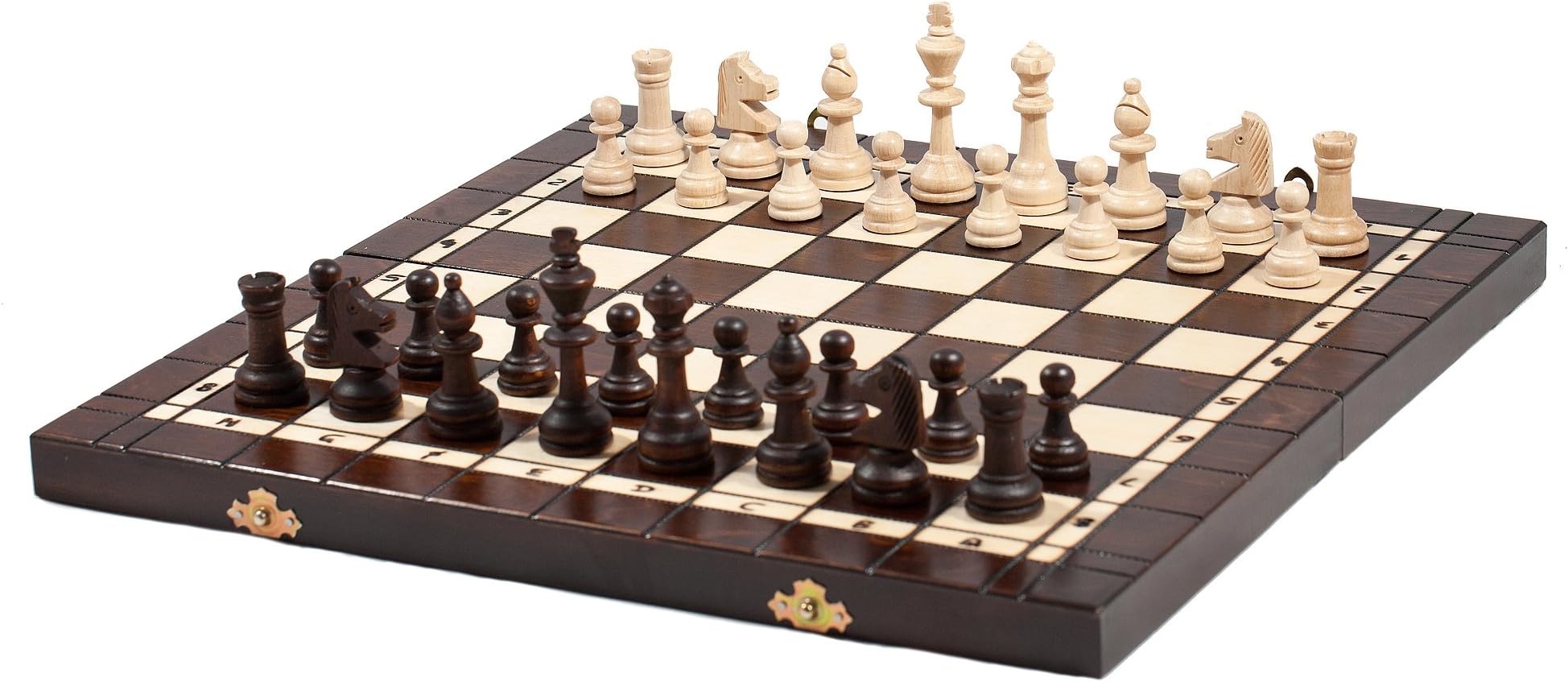 Prime Chess - 3 in 1 - Wooden Chess Set, Backgammon Checkers Draughts Set - Large - Handcrafted Classic Game