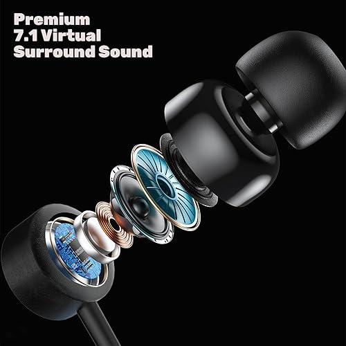 Miniatura 2 de Auriculares intrauditivos con cable USB C, estéreo de alta fidelidad con micrófono, micrófono con cancelación de ruido, control de volumen y